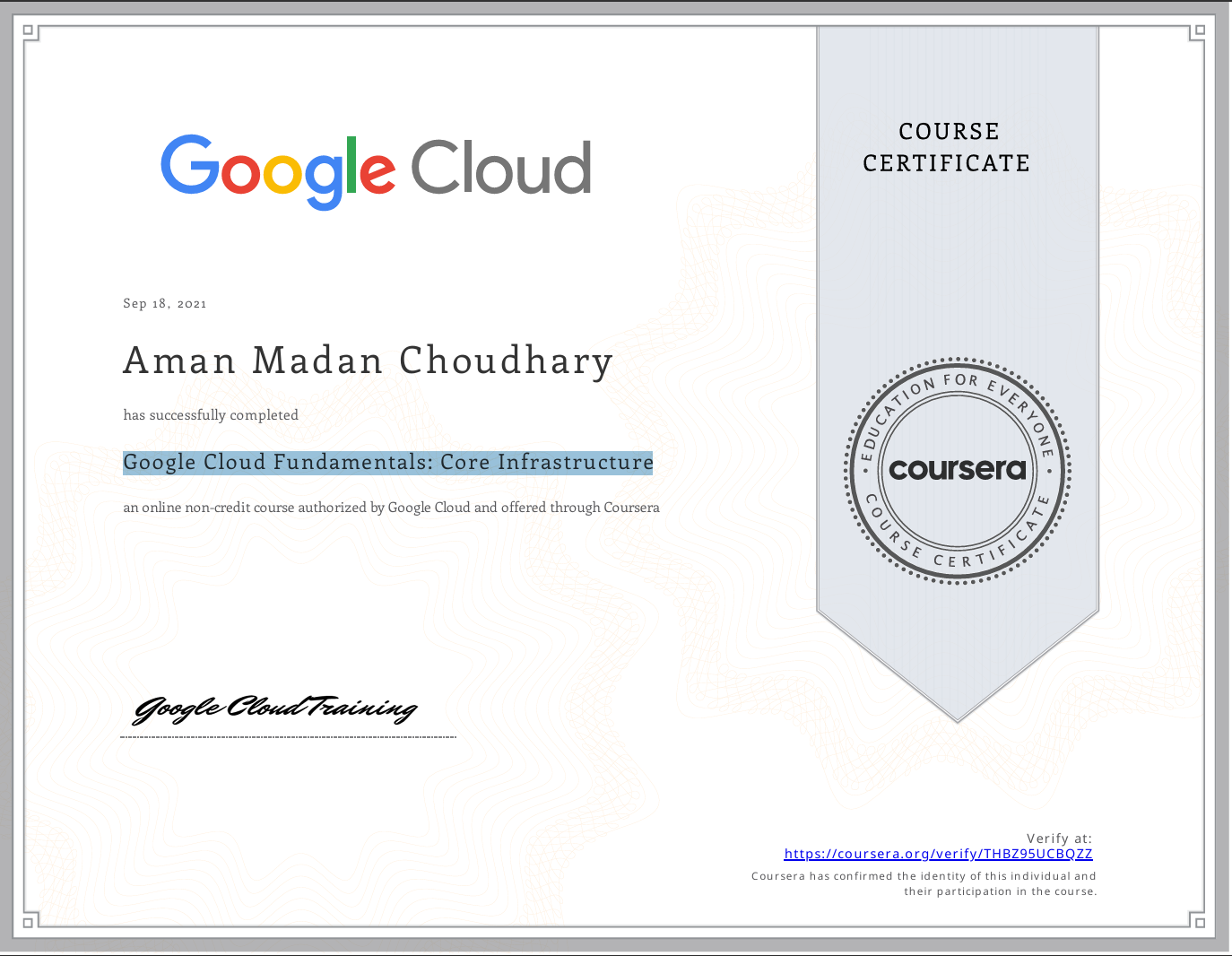 Certificate